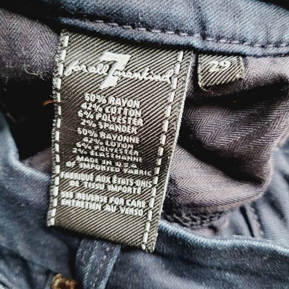 7 for all mankind Womens kimmie straight leg Jean Size 29 dark Wash stretchy - Picture 3 of 8